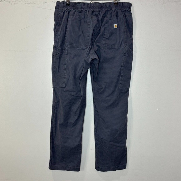 Carhartt Rugged Flex Ripstop Straight Leg Cargo Pant Pewter Men Large 11 Pockets - Picture 3 of 11